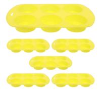 GALPADA 6 Pezzi Stampo in Silicone Giallo 6 Cavità per Cioccolatini Riutilizzabile e Antiaderente, per Dolci Creativi e Riunioni di Famiglia