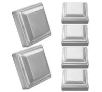 GALPADA 6 Pezzi Tappi per Pali in Ferro Quadrati 80x80 Bordi Lisci e Antiurto per Recinzioni e Guard Bar Aspetto Elegante e Decorativo