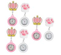 GALPADA 6 Pz orologio da tasca orologio spilla da infermiera orologio da infermiere retrattile reloj de mujer ladies watch vegito orologi per il dottore l'infermiera osserva quarzo bianca