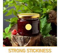 GALPADA 6 Rotoli Etichette Adesive Rotonde Kraft Carta Vuote Scrivibili Etichette per Barattoli Confetture Sacchetti Dolci Ufficio e Scuola Codifica Organizzata