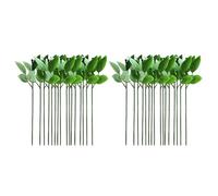 GALPADA 60 Steli di Rose Artificiali con Foglie Verdi, Steli di Fiori di Plastica per Composizioni Floreali, Riempitivo Ecologico per Decorazioni Matrimonio, Feste e Arredo Casa