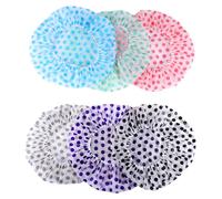 GALPADA 6pezzi Cuffia Da Doccia Cuffia Da Bagno Elastica Pieghevole e Leggero Adatta Per Maggior Parte Delle Teste Facile Da Indossare e Riutilizzare