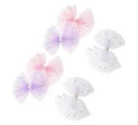 GALPADA 6pezzi Fermagli Per Capelli Fiocchi Per Ragazzo Ragazza Ragazza Accessori Per Capelli Per Bambine Colorati in Tulle Di Garza Fiocco Per Qualsiasi Acconciatura e Occasione