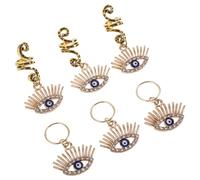 GALPADA 6pezzi Occhiello per Capelli Clip Perline per Capelli da Donna Accessori da Pirata Decorazioni Occhio del Male Perline in Gioielli Unici per Donne Ciondoli Placcati in Occhio