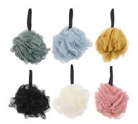 GALPADA 6pezzi Spugna da Bagno Rete per Doccia da Spugne Esfolianti in Luffa Morbida Spugne per Corpo Presa Sicura e Corda per Asciugare Rapidamente