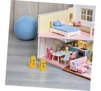 GALPADA 7 Miniature Wet Floor Signs For Dollhouse Safety Education Caution Warning Accessories For Play And Fairy Garden Decor