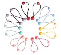 GALPADA 7 paia Elastici per con Palline Colorate per Fasce Elastiche Morbide e Sicure per Code Cavallo Accessori Brillanti per Acconciature Vivaci e Comode
