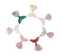 GALPADA 7 pezzi Toppe Termoadesive Sirena per e Fermagli Spesso Resistente Decorazioni per Costumi e Accessori