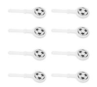 GALPADA 8 Pezzi Batacchi fare Rumore a Forma di Calcio, in Plastica Bianca, Manico Ergonomico Portatile, per Feste e Stagioni di Calcio