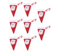 GALPADA 8 Pezzi Sacchetto Portaposate di Natale per Coltello e Forchetta, Tessuto Non Tessuto Rosso, Decorazione Tavola, per Casa e Tavola di Natale