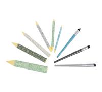 GALPADA 9 Pezzi Pennello per Disegnare Testa in Spugna e Manico in Plastica, Strumento Unico per Sfumature senza Soluzione di Continuità e Ombreggiature Migliorate, per Pittura e Schizzi