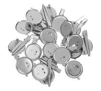 GALPADA Accessori per Creazione di Gioielli con Base Fermagli Spilla in Ferro Argento, 20 Pezzi, Clip Coccodrillo da 3 Cm per Spille su Cappotti e Maglioni