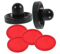 GALPADA Accessori per Hockey Tavolo Maniglie Pusher e Dischi per Divertimento per Giocatori Include Maniglie Blu Profonde e Dischi Rossi