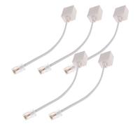 GALPADA Adattatore Rj45 a Rj11 5 Pezzi per Presa Telefonica Fissa, Convertitore Cavo Ethernet 8p4c Maschio a 6p4c Femmina, Compatibile Rete Domestica e Ufficio, Estensore per Cavo