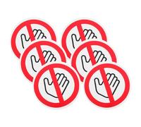 GALPADA Adesivi di Avvertimento Sicurezza 6 Pezzi, Etichette Autoadesive Non Toccare Diametro 30 Mm, Segnaletica di Sicurezza e Lavoro, Adesivi Staccabili per Casa, Scuola e Industria