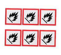 GALPADA Adesivi di Sicurezza Antincendio per Aumentare la Consapevolezza in Pvc 6 Pezzi Etichette Resistenti e Promemoria Continuo per Cestini e Bidoni Esterni in Parchi e Comunità