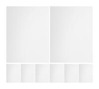 GALPADA Adesivo Autoadesivo per Riparazioni Pareti Esterne in Pvc Bianco, Copriforo Muro 8 Pezzi per DIY Previene Accumulo Polvere