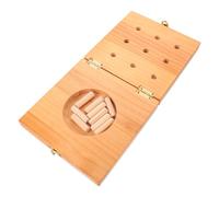GALPADA Allenatore per Dita in Legno e Metallo con 9 Fori, Design Ergonomico per Migliorare la Motricità Fine della Riabilitazione e Dell’esercizio di Forza