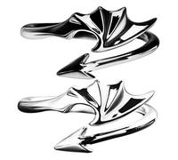 GALPADA Anello Regolabile Aperto in Lega per Coppie Design Unico Angelo e Diavolo, Accessorio Versatile per Ogni Occasione, 2 Pezzi Non Si Scoloriscono