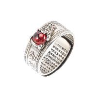 GALPADA Anello Regolabile in Rame Motivo Tradizionale di Creatura Mitica, Amuleto di Ricchezza e Fortuna, Accessorio Vintage Comodo da Indossare per Uomini e Donne, per Feste e Club