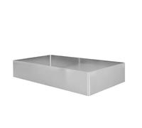GALPADA Anello Rettangolare per Mousse in Acciaio Inox, Argento
