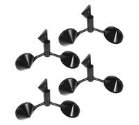 GALPADA Anemometro a Tazza 4 Pezzi in ABS Resistente alle Intemperie Sensore di velocità del Vento a Tre Tazze, Ricambio Compatto e Leggero per Monitoraggio Meteorologico all’Aperto