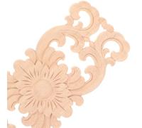 GALPADA Applique e Intarsi in Legno Intagliato Fatti a Mano 2 Pezzi 28X12 CM Decorazioni Floreali Europee per Mobili Fai da Te Ristrutturazione Pareti e Mobili Senza Verniciatura