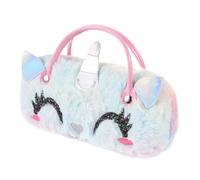 GALPADA Astuccio Per Occhiali Per Bambine Astuccio Portatile Per Occhiali in Morbido Tessuto Con Design Forma Di Unicorno Con Maniglia Leggera e Protettiva