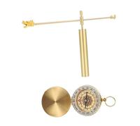 GALPADA Bacchetta Rabdomante Rame con Bussola per Rilevazione Feng Shui Strumento Professionale per La Ricerca Elementi Feng Shui Design Forma Testa Drago Facile da Usare e Portatile