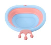 GALPADA Bacinella Pieghevole per Ragazzo Ragazza Forma di Corona in PP Resistente Vaschetta Lavare Portatile e Salvaspazio Adatta per Bagnetto Rosa Principessa