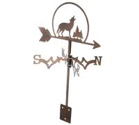 GALPADA Banderuola da Giardino in Acciaio Inox Marrone per Esterni | Installazione Semplice, Indicatore Preciso del Vento, Stile Moderno ed Elegante, per Patio e Decorazione