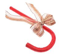 GALPADA Bastone da Passeggio Rosso con Fiocco Decorativo in Plastica Poliestere per Accessorio Natalizio Versatile e Design Unico per Performance Sceniche e Decorazioni