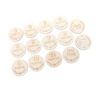 GALPADA Biglietti Commemorativi la Gravidanza e Carte di Legno per Ragazzo Ragazza, Set da 12 Pezzi Unisex per Foto Ricordo, Accessori Fotografici per Album Crescita Infantile e Festa