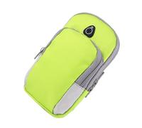 GALPADA Borsa da Braccio Sportiva Verde, Strisce Riflettenti e Texture Antiscivolo, per Corsa, Fitness e Arrampicata, Portachiavi e Accessori per Esercizio Fisico