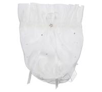 GALPADA Borsa da Sposa in Satin Bianco Decorata con Pietre e Perline, Borsetta Raffinata per Matrimonio la Sposa le Damigelle, Design Delicato da Cerimonia