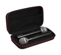 GALPADA Borsa Per Microfono Custodia Protettiva Per Doppio Microfono Senza Fili Supporto Portatile Scatola Stoccaggio Da Viaggio Cerniera Sicurezza e Maniglia Robusta