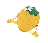 GALPADA Borsa Tracolla Singola per Ragazzo Ragazza a Forma di Fragola Portamonete, Tracolla Regolabile, Spazio Medio per Carte e Chiavi, Accessorio Rosa per Ragazze Casual