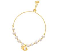 GALPADA Bracciale Donna Perline e Elegante Leggero Braccialetto Moda Gioielli Spiaggia Regalo Laurea Ragazza Charm Bomboniere