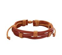 GALPADA Bracciale Elegante in Pelle Marrone Stile Punk Vintage Intrecciato Regolabile per Polso da Donna per Graduation e Thanksgiving Day