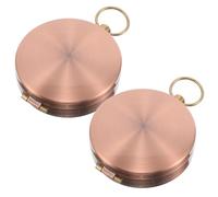 GALPADA Bussola Tascabile in Metallo Retrò Vintage con Coperchio Ribaltabile, Set 2 Pezzi, Strumento Portatile per Navigazione Outdoor e Escursionismo, Accessorio Compatto per Campeggio