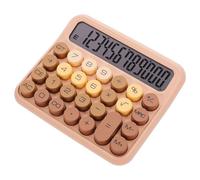 GALPADA Calcolatrice di Base per Ufficio e Studio Calcolatrice Portatile per Matematica Finanza senza Batterie Colore Latte per Studenti e Ufficio