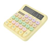 GALPADA Calcolatrice Portatile Gialla in Plastica Design Compatto e Funzione Moltiplicazione per Scuola e Ufficio, Piccola e Facile da Trasportare