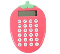 GALPADA Calcolatrice Solare Piccola Portatile Multifunzione Design Cartone Fragola per Ufficio e Studenti Facile da Trasportare