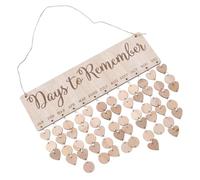GALPADA Calendario in Legno MDF Assemblaggio Fai da Te, Decorazione la Casa Corda, 1 Tavola e 100 Carte Rotonde a Forma di Cuore, per Matrimoni e Festa della Mamma