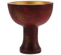 GALPADA Calice Sacro Graal in Resina, Ornamento Religioso Decorativo, Utensile Sacrificale per Cerimonie e Ritualità, Contenitore per Vino e Offerte, Colore Retrò e Struttura Robusta