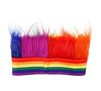 GALPADA Cappello Arcobaleno Con Parrucca Colorata e Fascia Per Festività Accessorio Pride Per Eventi e Sfilate Comfort e Stile Per Ogni Occasione
