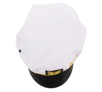 GALPADA Cappello da Capitano Facile da Indossare Intrecciato Elegante e Creativo Bianco per Sposa per Festa Nuziale e Addio al Nubilato