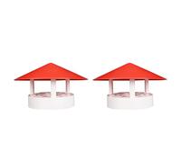 GALPADA Cappuccio Antipioggia per Camini 2 Pezzi in Plastica, Copertura 50-110 MM, Protezione da Pioggia e Vento, Installazione Rapida senza Attrezzi, Adatto a Canne Fumarie