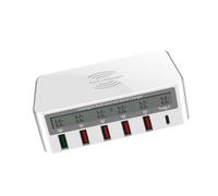 GALPADA Caricatore Wireless USB Type C con Porte Multiple per Smartphone Design Compatto per e Casa Sicurezza con Protezione Cortocircuito e Ordinato