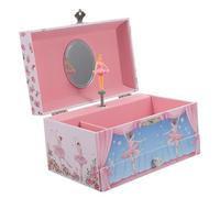 GALPADA Carillon per Carillon Rotanti Carillon Figurine Portagioie Musicale Carillon A Carica Carillon per Ragazze Musicale per Gioielli Ondulato Rosa